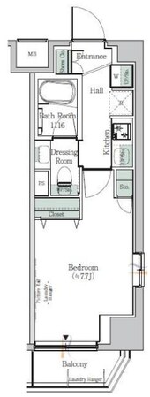 ONE ROOF RESIDENCE KIBA WESTの物件間取画像